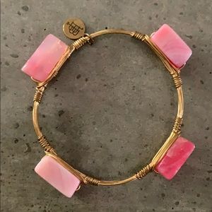 Bourbon and Bowties pink square bangle